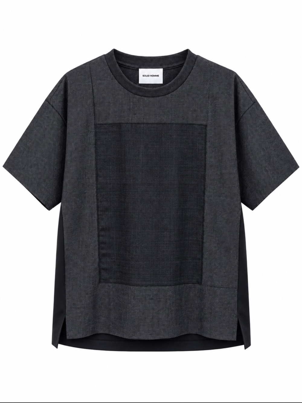 Solid Homme Men's Wool Blend Boxy Contrast Panel Shirt Size XL Or EU 52 EUC!